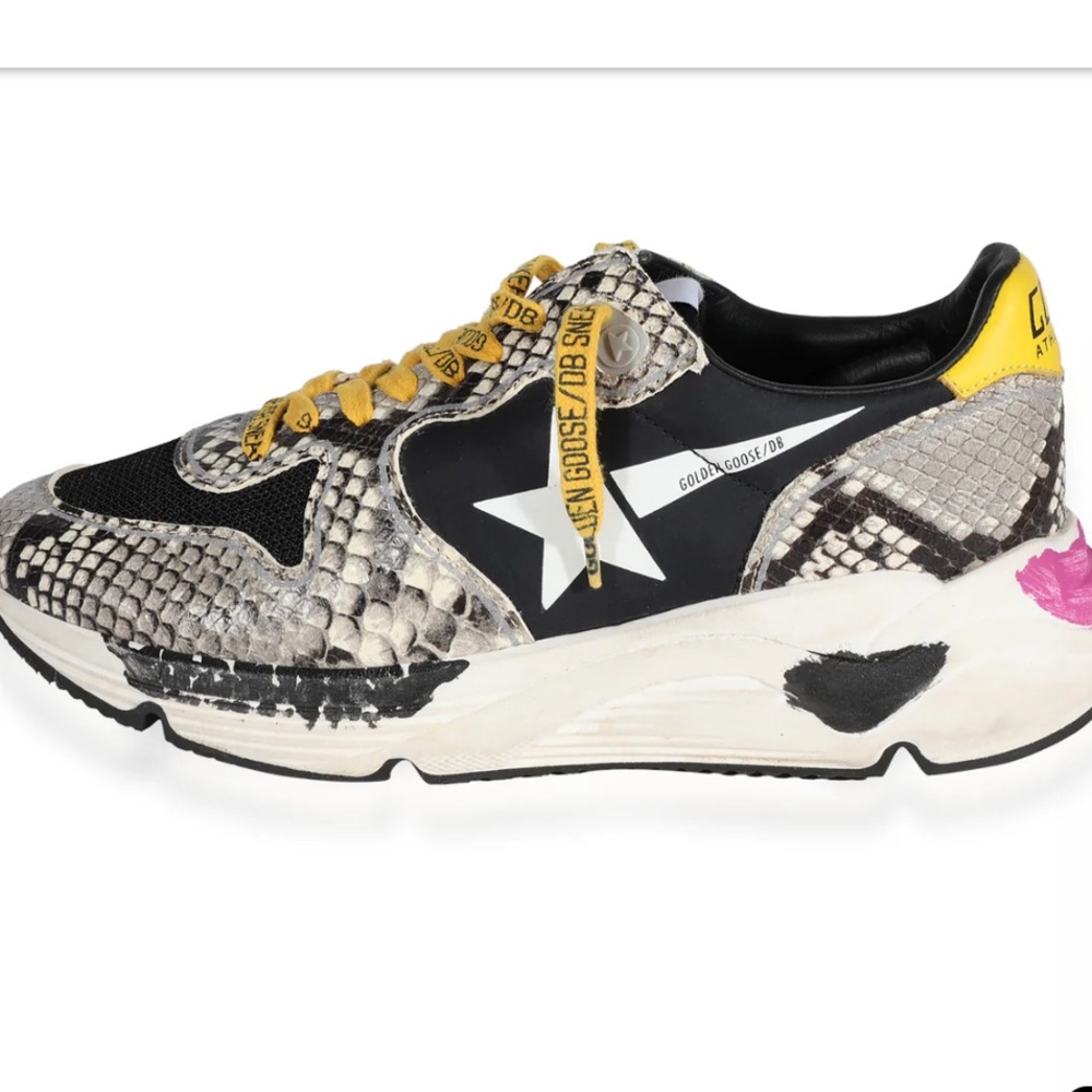 Golden Goose Black and White Sneakers for Effortless Style